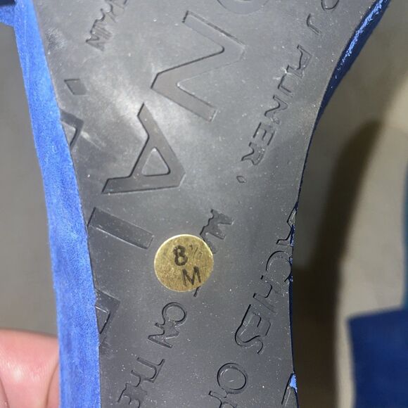 Donald Pliner Women’s Comfort Slides Sz 8.5 M Blue Suede Leather Beach Cruise - Picture 3 of 12